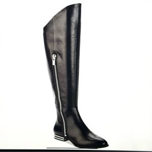 NWT DKNY Lolita Leather Closed Toe Over Knee Boots